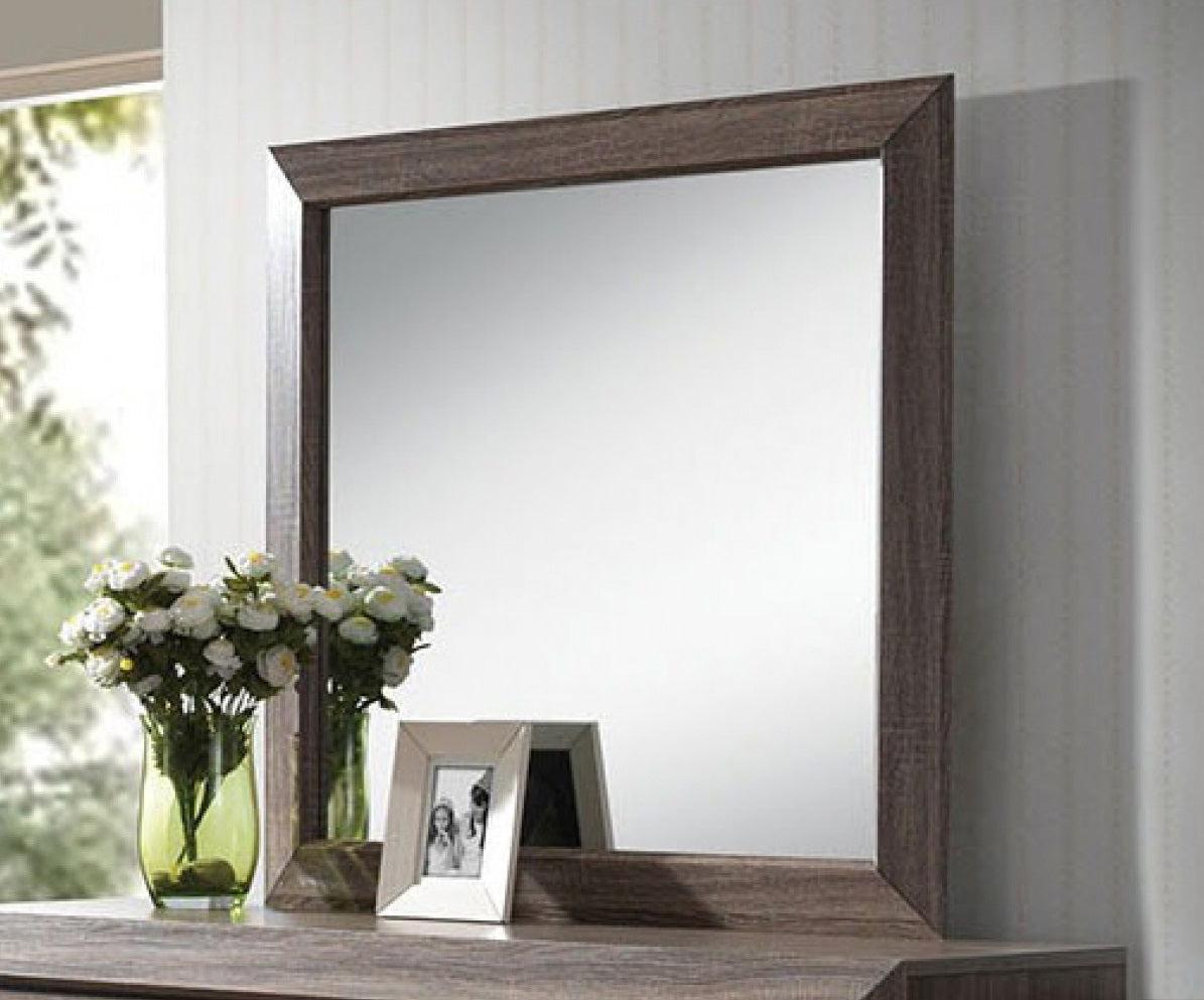 Acme Lyndon Landscape Mirror in Weathered Gray Grain 26024  Half Price Furniture