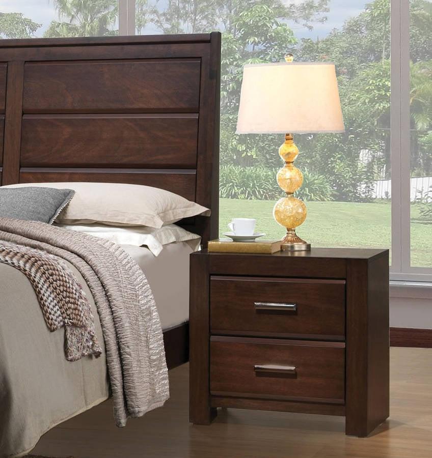 Acme Oberreit 2 Drawer Nightstand in Walnut 25793  Half Price Furniture