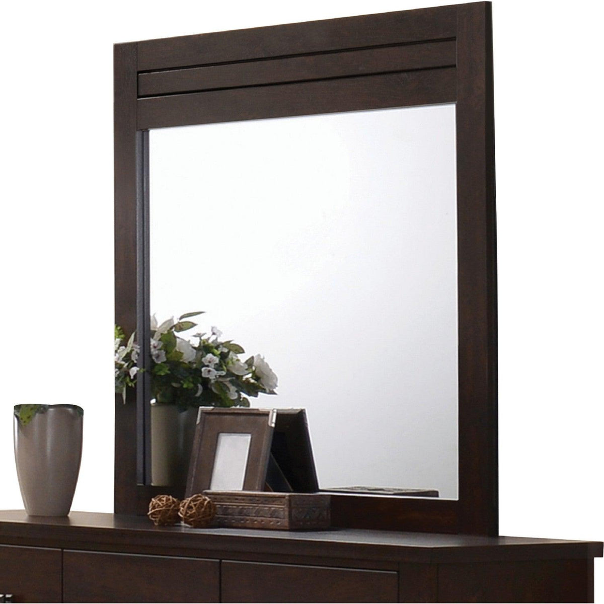 Acme Panang Mirror in Mahogany 23374  Half Price Furniture