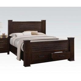 Acme Panang Queen Bed w/ Storage in Mahogany 23370Q  Half Price Furniture