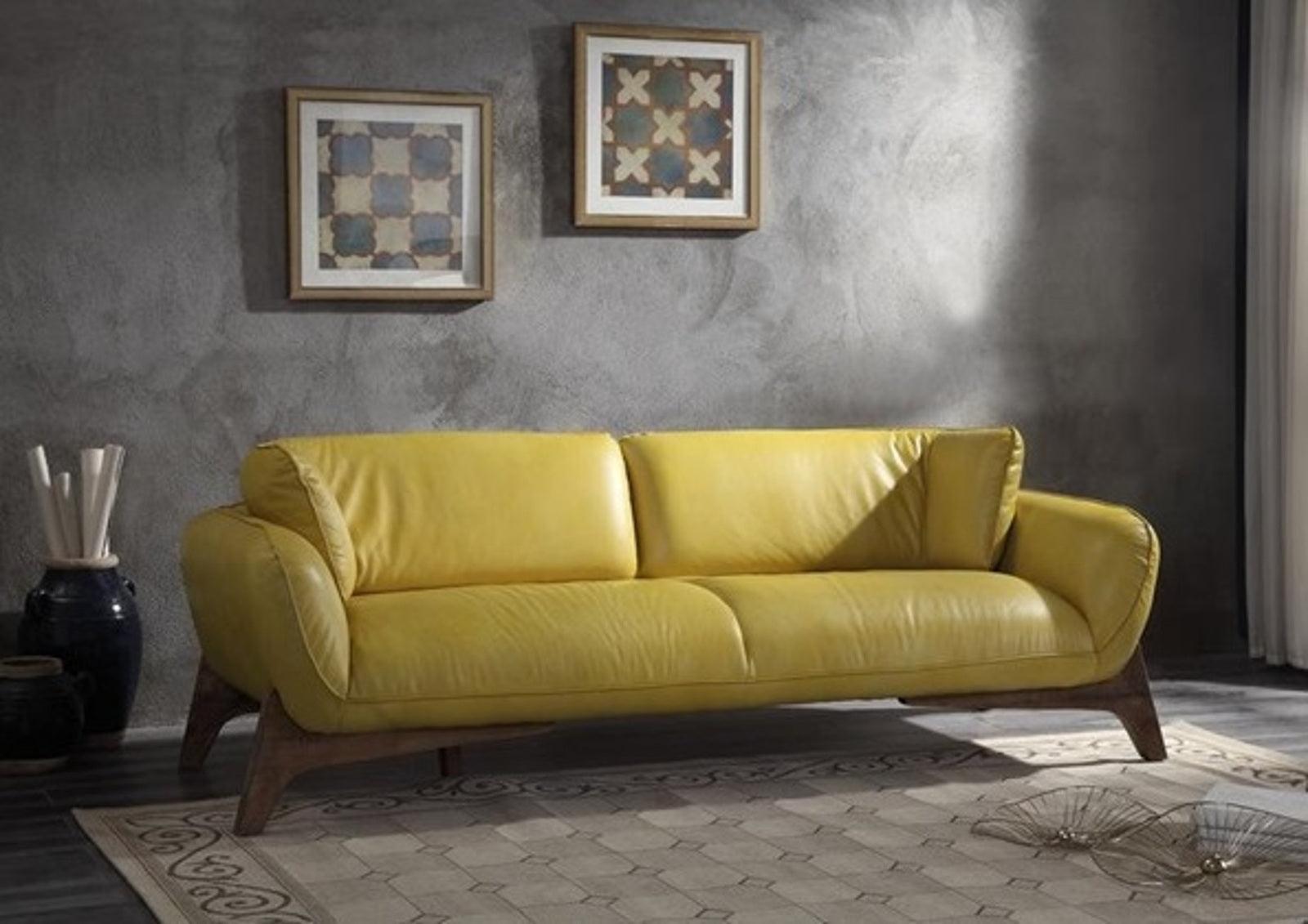 Acme Pesach Sofa in Mustard 55075 Half Price Furniture