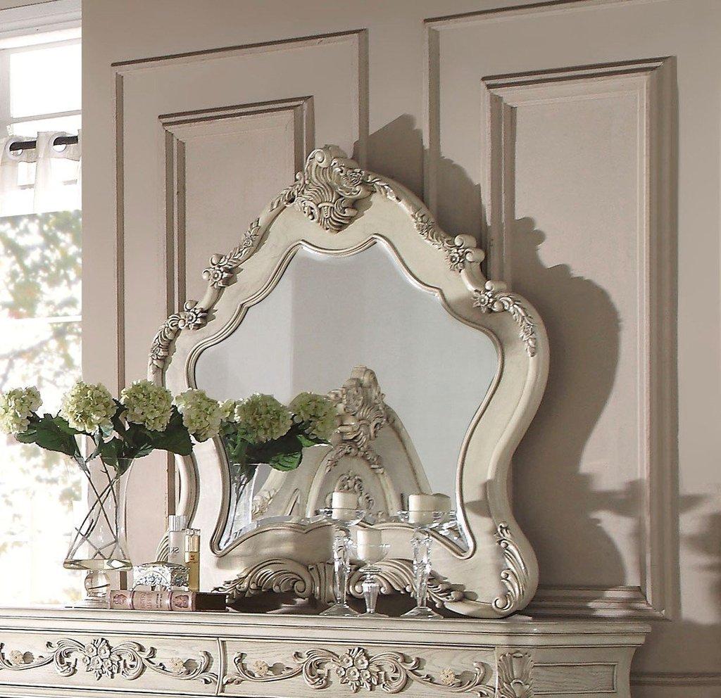 Acme Ragenardus Mirror in Antique White 27014  Half Price Furniture