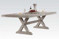 Acme Rocky Rectangular Dining Table in Gray Oak 72860  Half Price Furniture