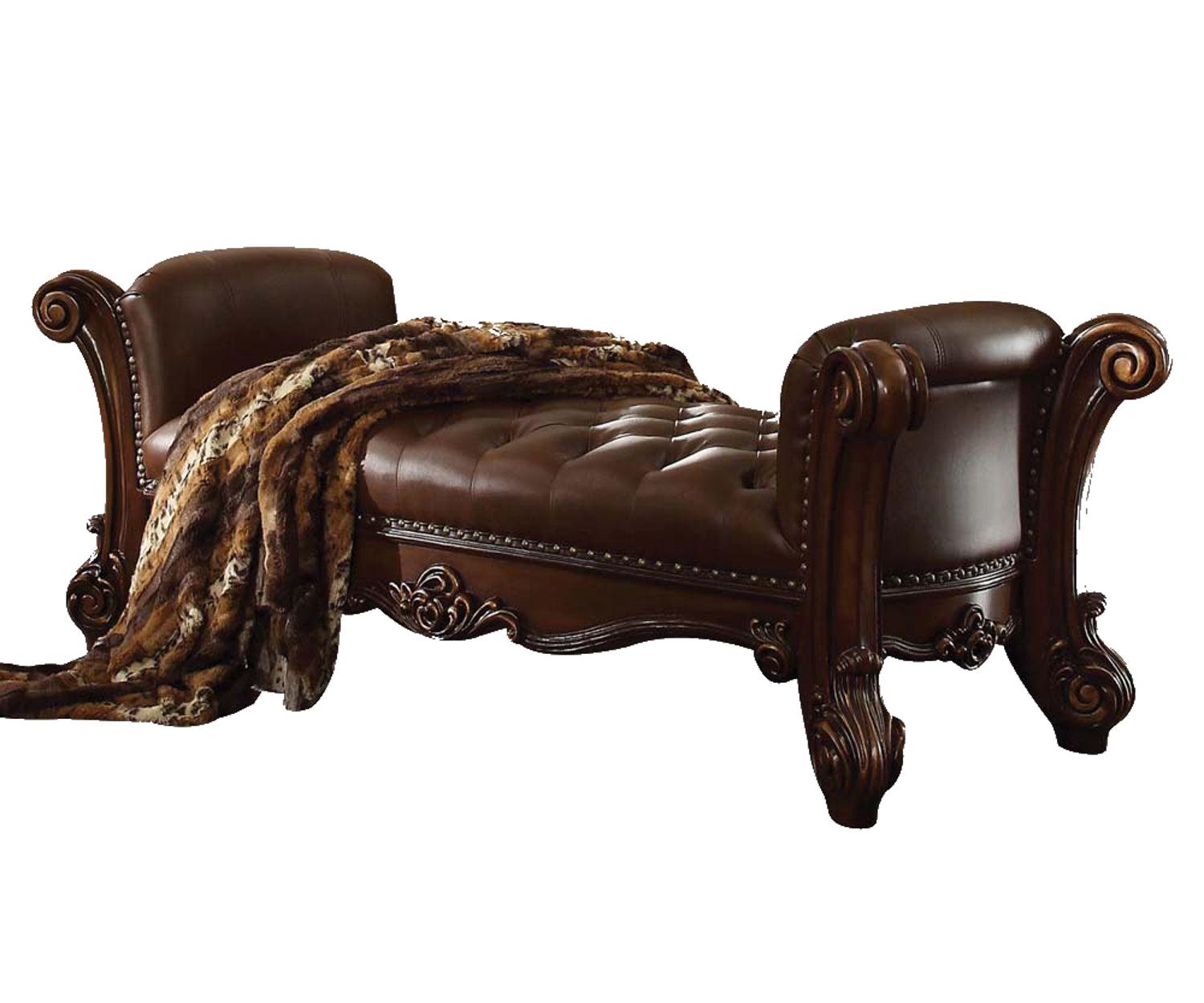 Acme Vendome Bench in Cherry 96490 Half Price Furniture