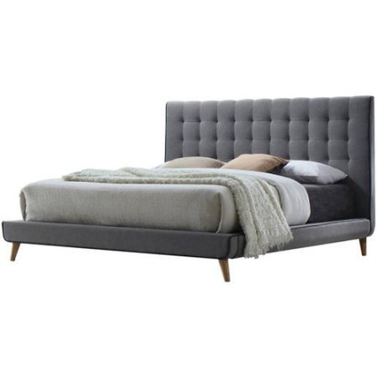 Acme Valda King Upholstered Bed in Gray 24517EK Half Price Furniture