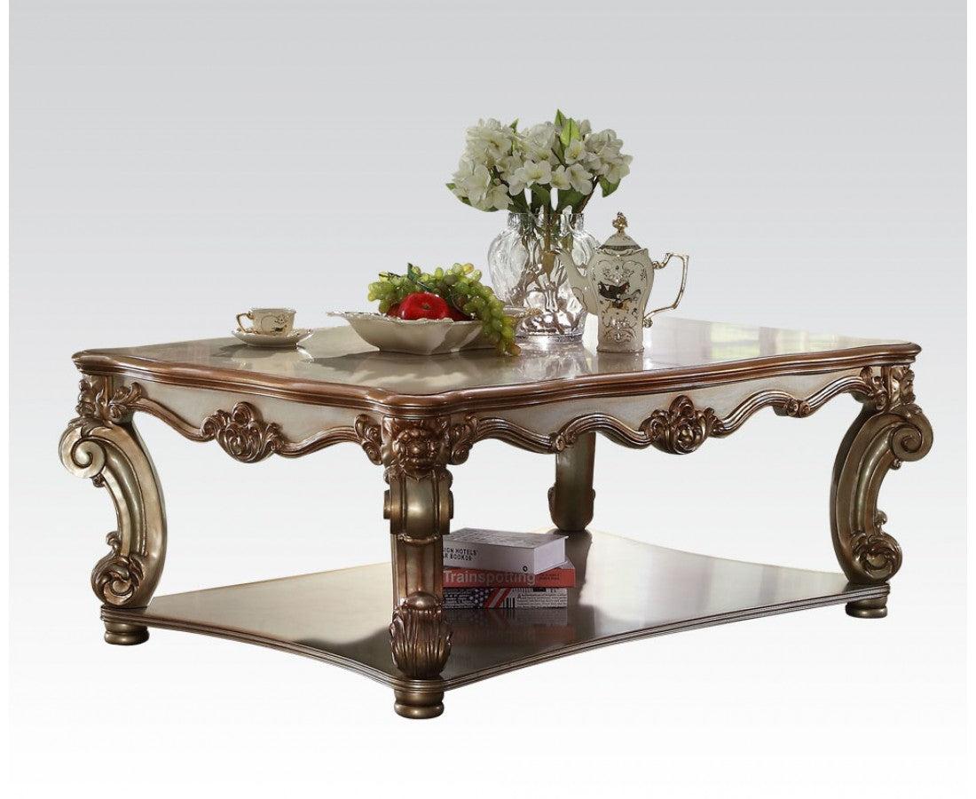Acme Vendome Coffee Table in Gold Patina 83000  Half Price Furniture