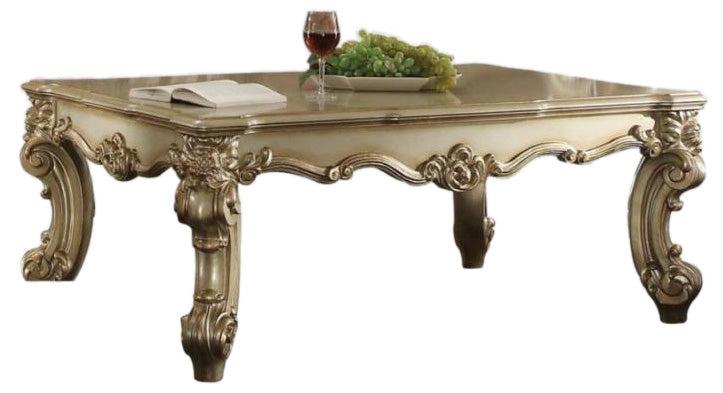 Acme Vendome Rectangular Coffee Table in Gold Patina 83120  Half Price Furniture