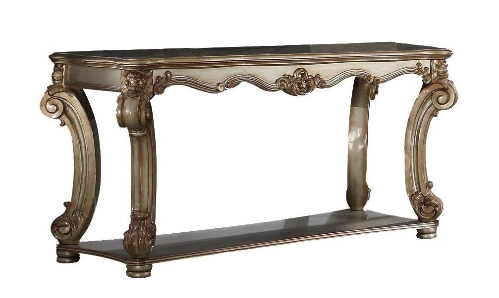 Acme Vendome Sofa Table in Gold Patina 83002  Half Price Furniture