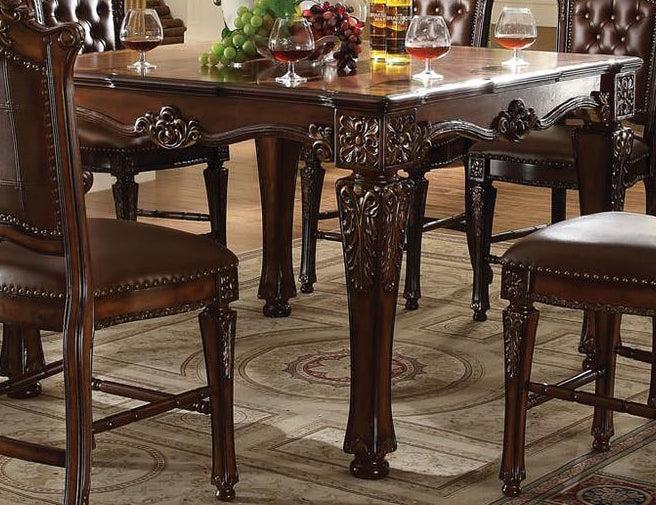 Acme Vendome Square Counter Height Table in Cherry 62025 CLOSEOUT  Half Price Furniture