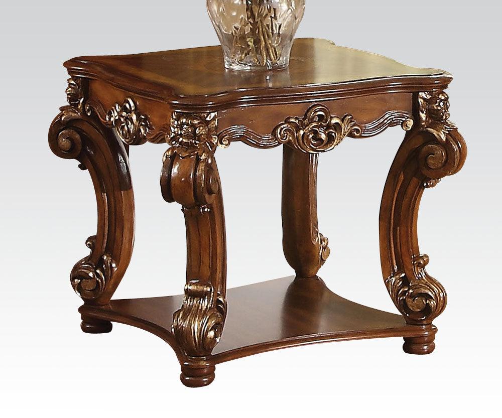 Acme Vendome Square End Table in Cherry 82001 Half Price Furniture