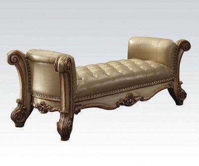 Acme Vendome Upholstered Bench in Gold Patina 96484  Half Price Furniture