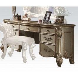 Acme Vendome Vanity Desk in Gold Patina 23007  Half Price Furniture