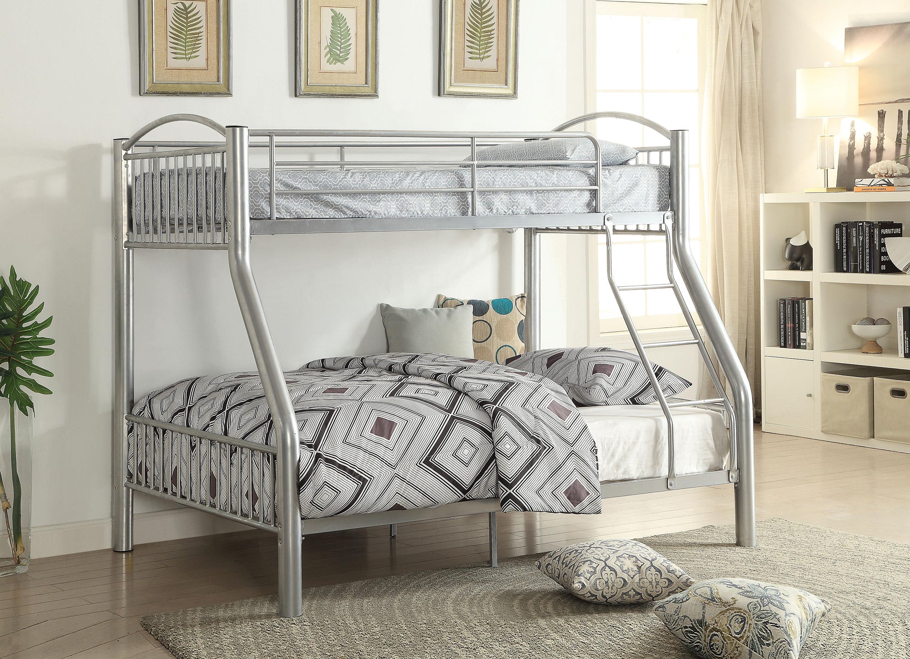 Cayelynn Silver Bunk Bed (Twin/Full) Half Price Furniture