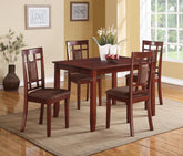 Sonata Cherry & Chocolate Microfiber Dining Set (5Pc Pk) Half Price Furniture