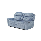 Acme Furniture Mariana Motion Loveseat in Silver Blue 55036 Half Price Furniture