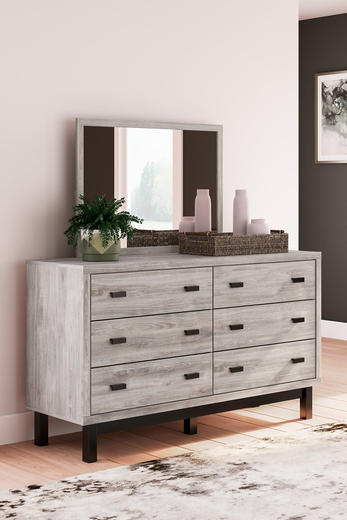 Vessalli Dresser and Mirror Half Price Furniture