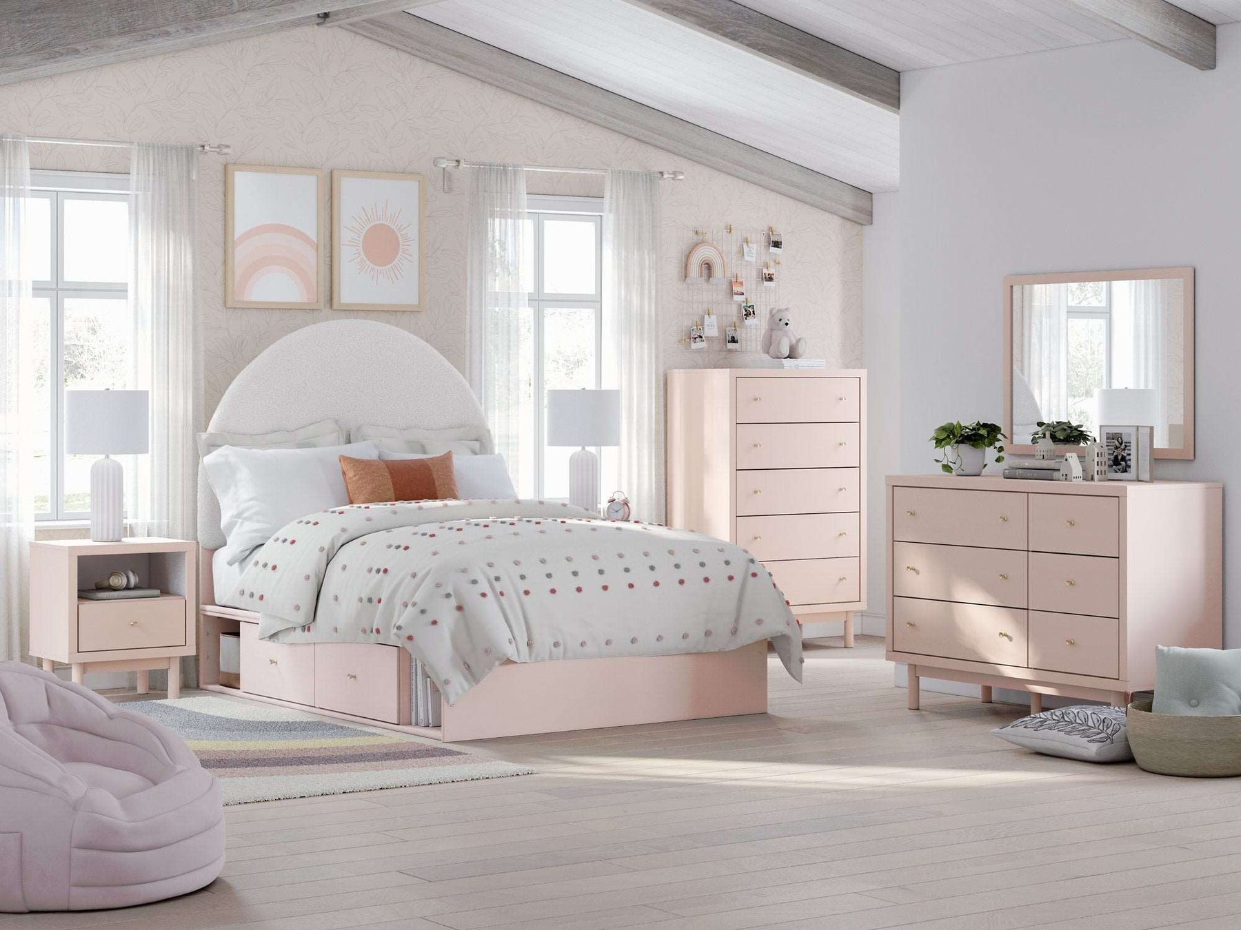 Wistenpine Upholstered Bed with Storage - Half Price Furniture