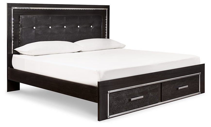 Kaydell Upholstered Bed with Storage Half Price Furniture