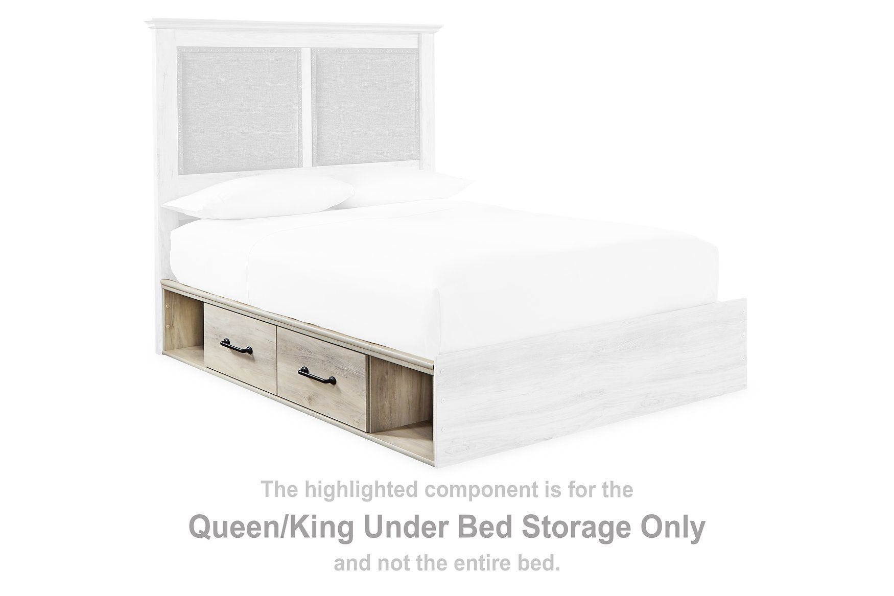 Cambeck Upholstered Bed with 2 Side Under Bed Storage - Half Price Furniture