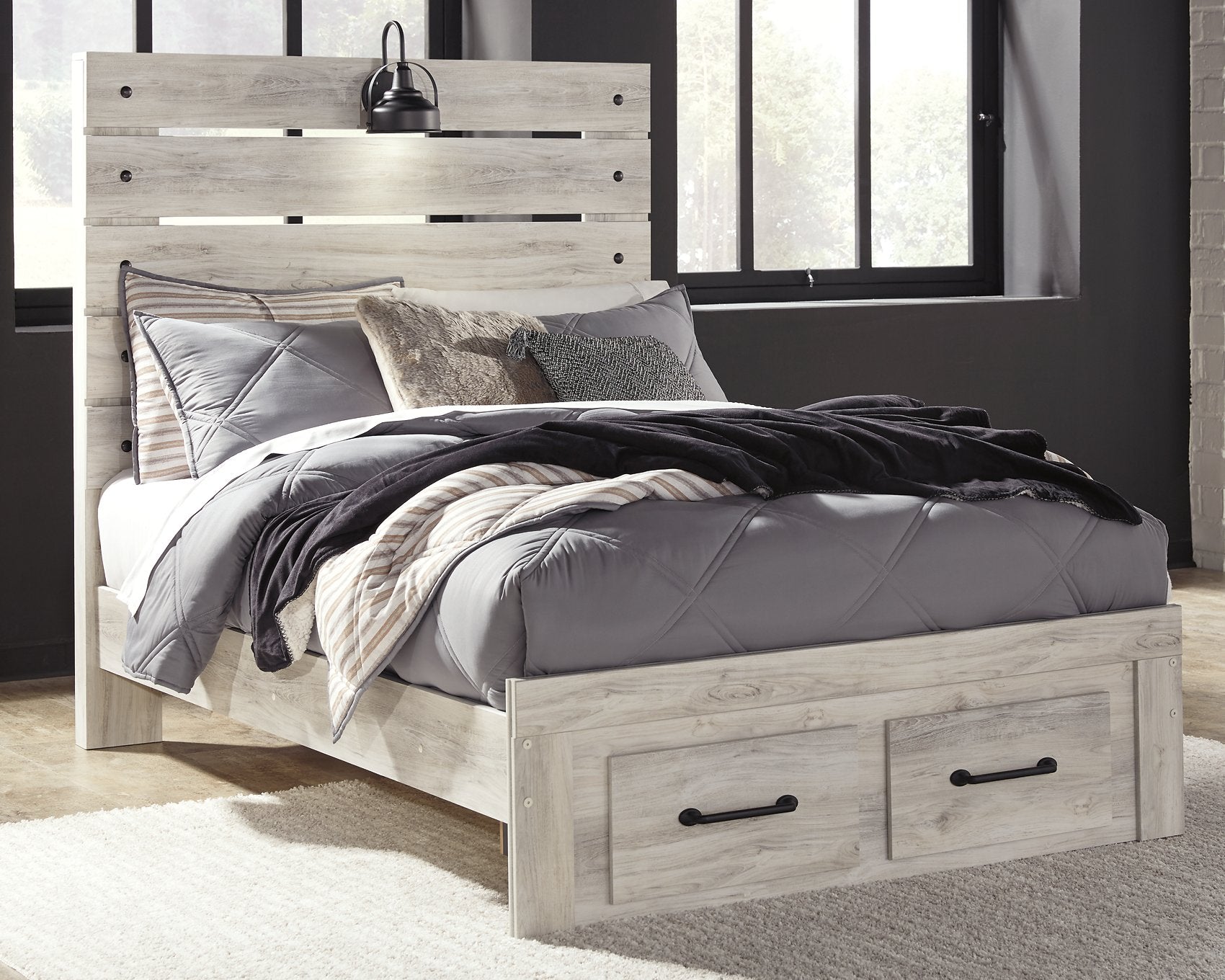 Cambeck Bed with 2 Storage Drawers - Half Price Furniture