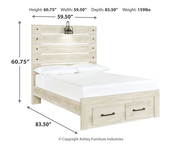 Cambeck Bed with 2 Storage Drawers - Half Price Furniture