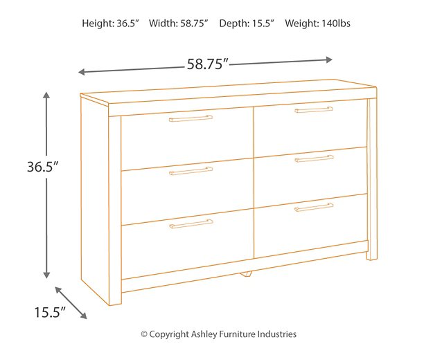 Derekson Dresser and Mirror - Half Price Furniture