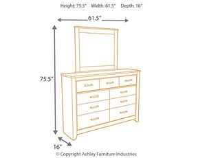 Zelen Dresser and Mirror - Half Price Furniture