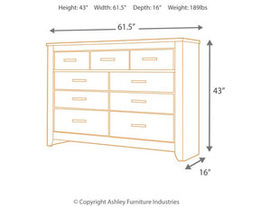 Zelen Dresser and Mirror - Half Price Furniture