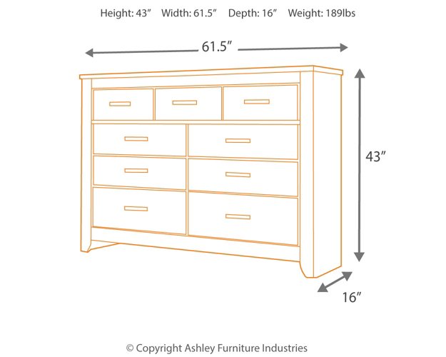 Zelen Dresser and Mirror - Half Price Furniture