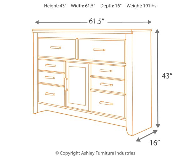 Juararo Dresser and Mirror - Half Price Furniture