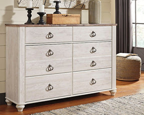 Willowton Dresser and Mirror - Half Price Furniture