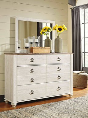 Willowton Dresser and Mirror - Half Price Furniture