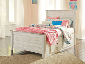 Willowton Bed with 2 Storage Drawers - Half Price Furniture