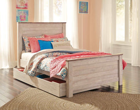 Willowton Bed with 2 Storage Drawers - Half Price Furniture