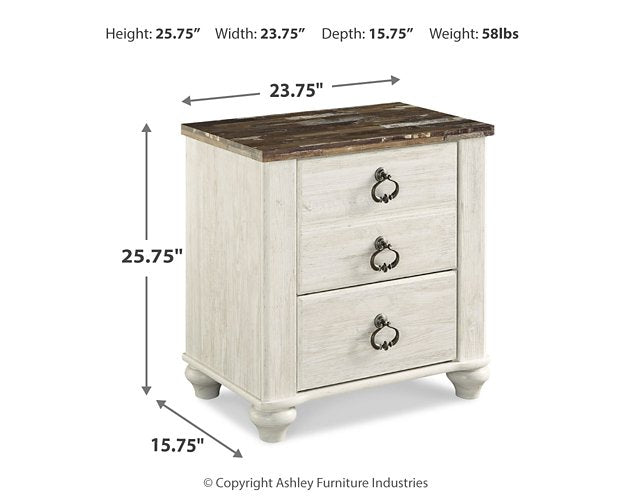 Willowton Nightstand - Half Price Furniture