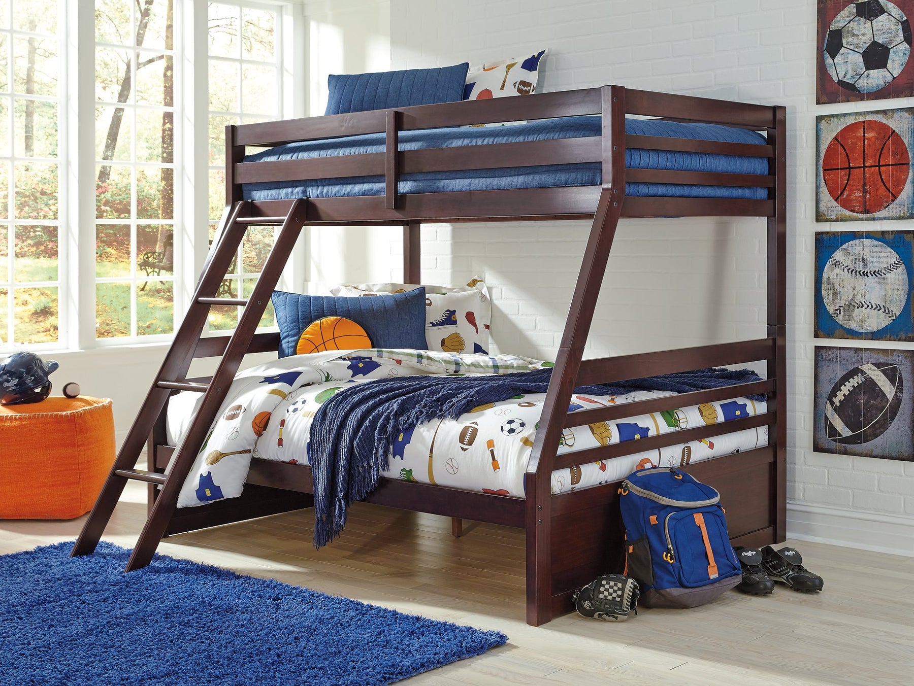 Halanton Youth Bunk Bed with 1 Large Storage Drawer - Half Price Furniture