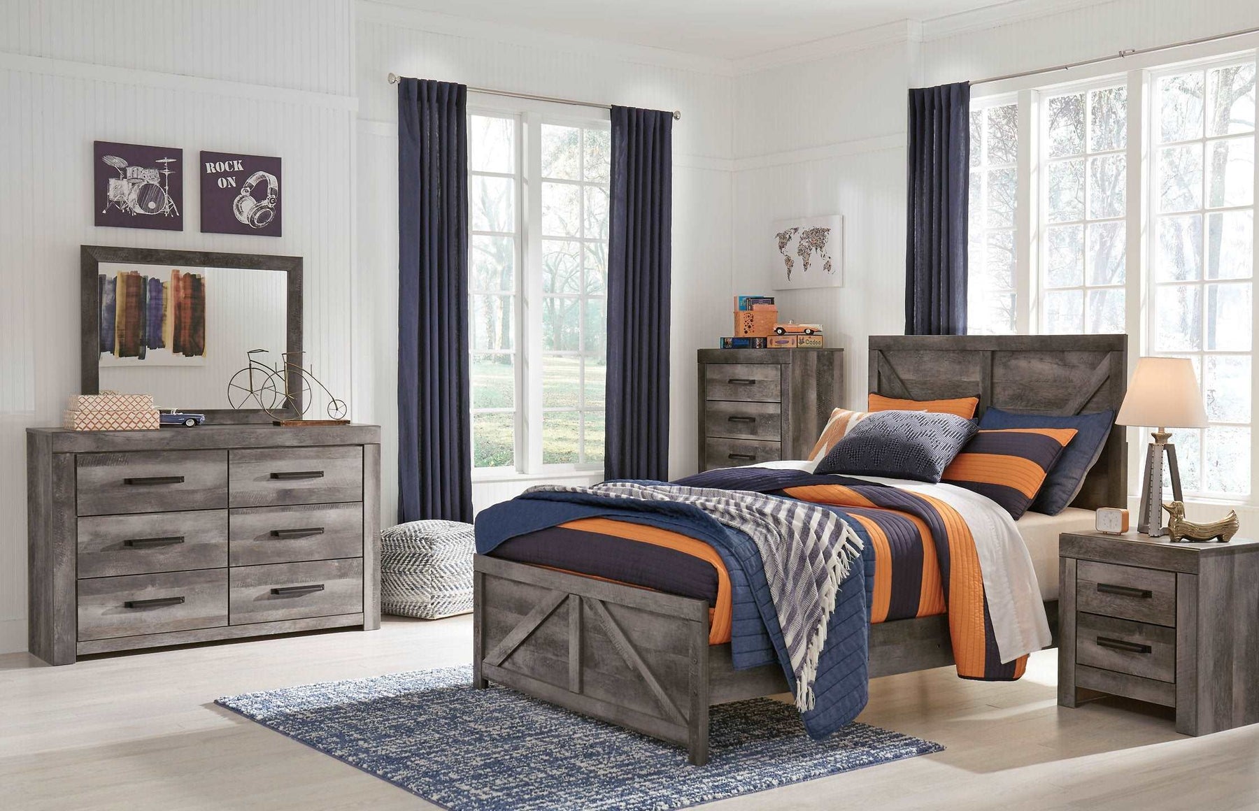 Wynnlow Crossbuck Bed - Half Price Furniture