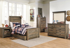 Trinell Bed with 1 Large Storage Drawer - Half Price Furniture