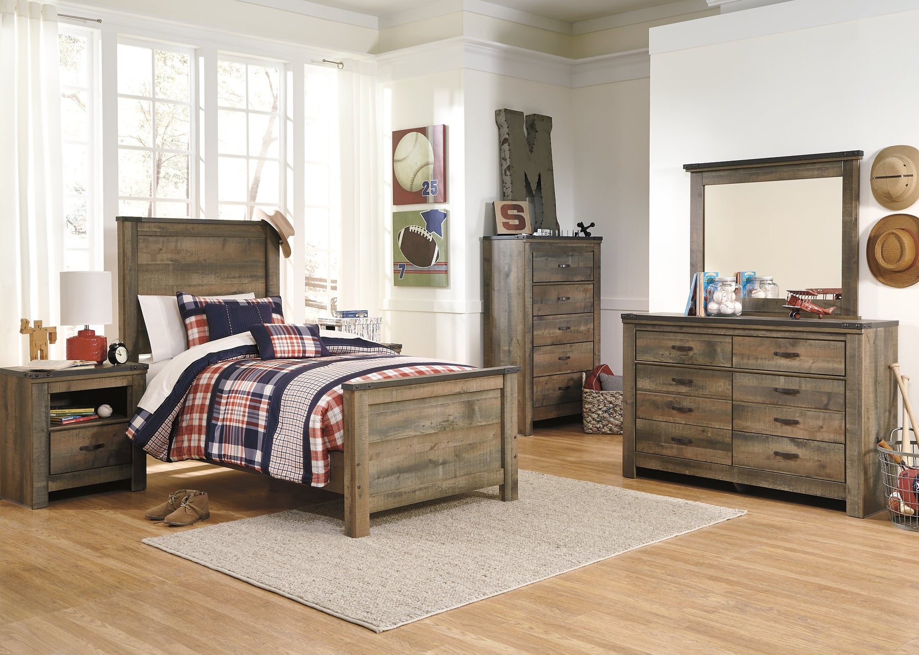 Trinell Bed with 1 Large Storage Drawer - Half Price Furniture