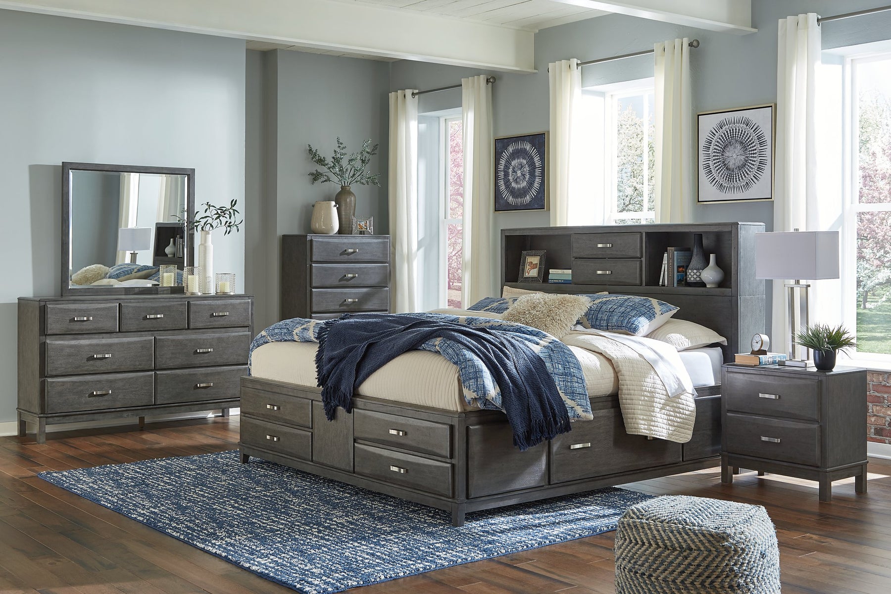 Caitbrook Storage Bed with 8 Drawers - Half Price Furniture