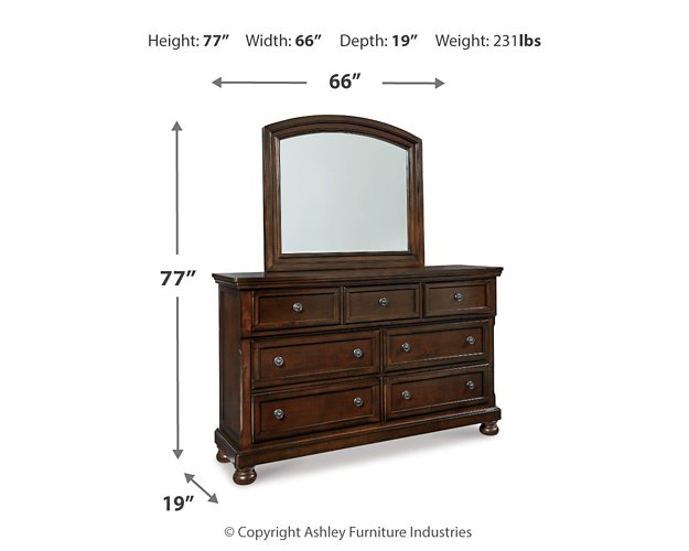 Porter Dresser and Mirror - Half Price Furniture