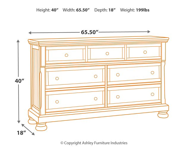 Flynnter Dresser and Mirror - Half Price Furniture