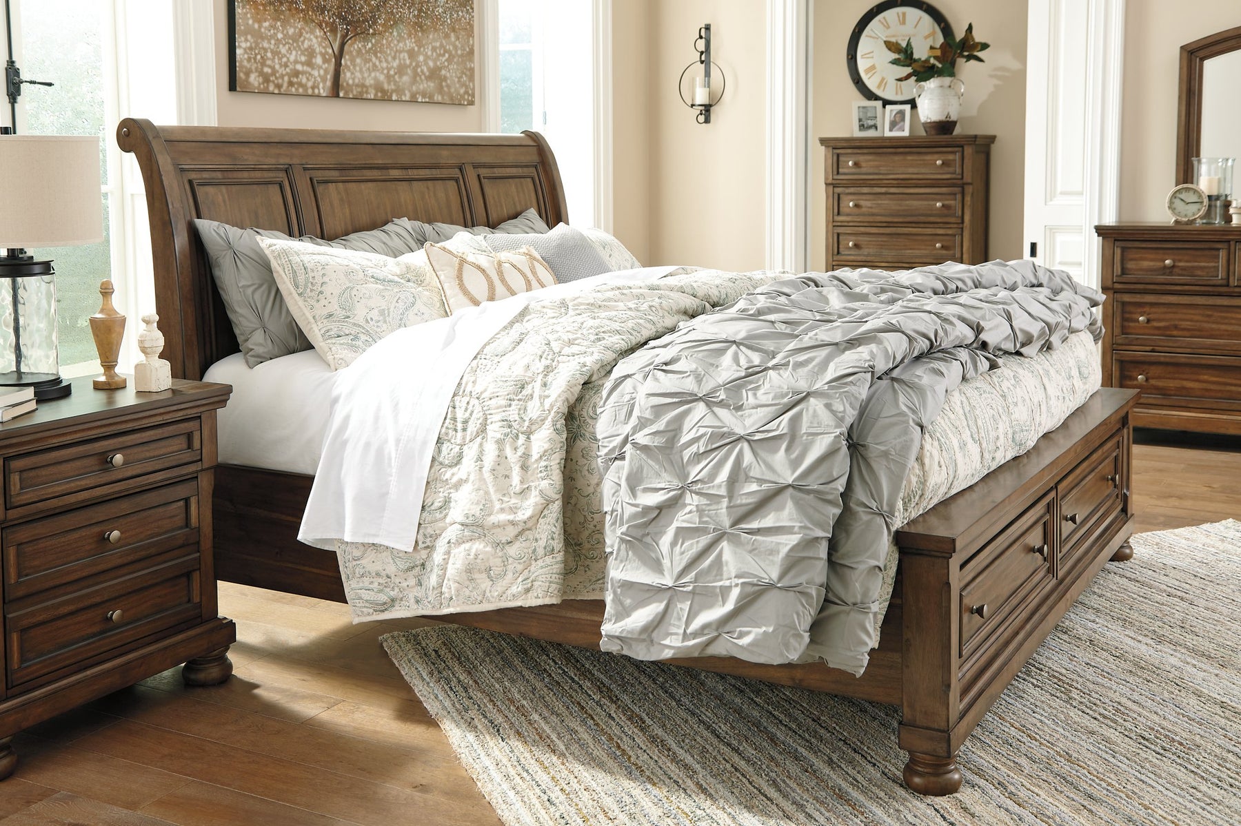 Flynnter Bed with 2 Storage Drawers - Half Price Furniture