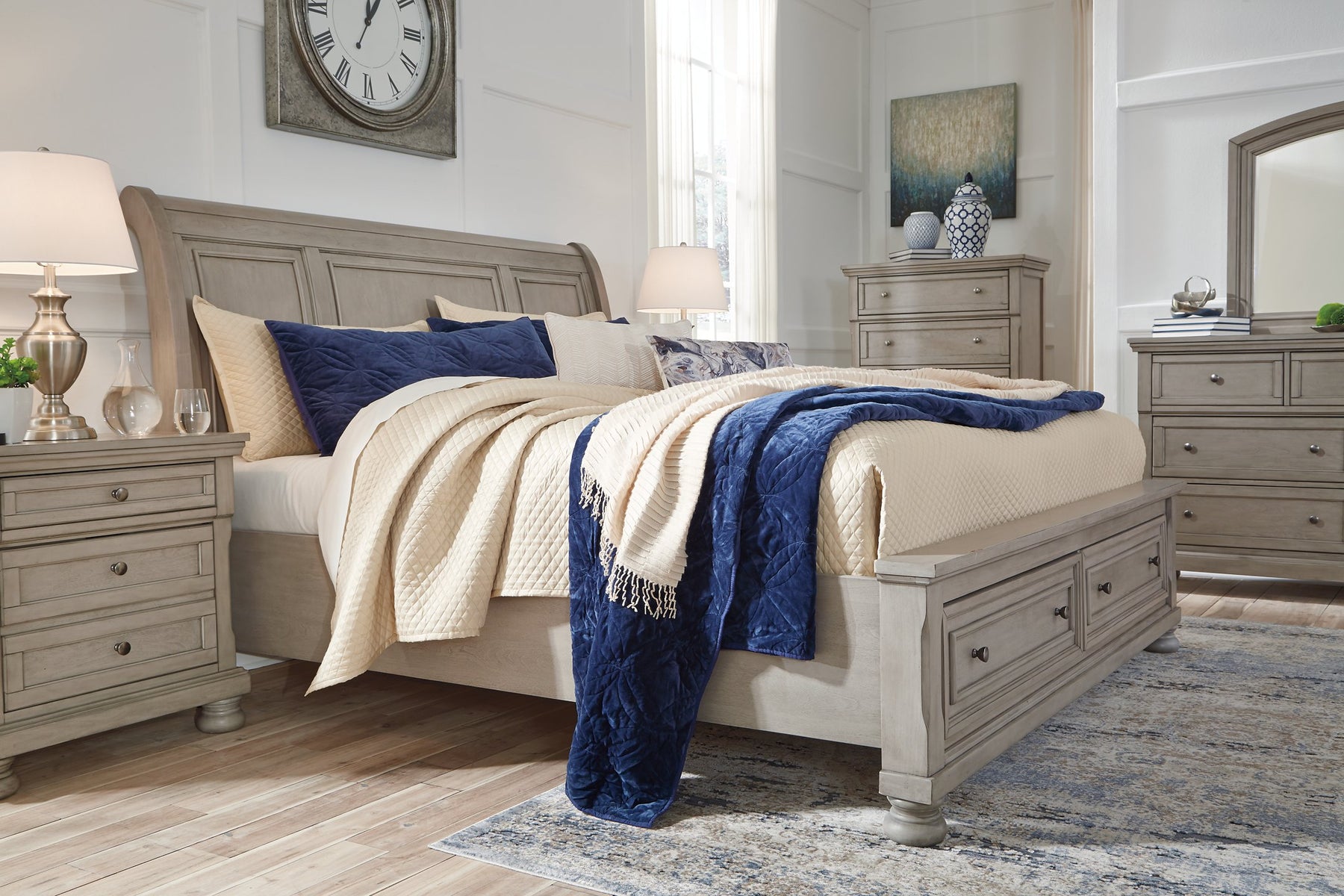 Lettner Bed with 2 Storage Drawers - Half Price Furniture