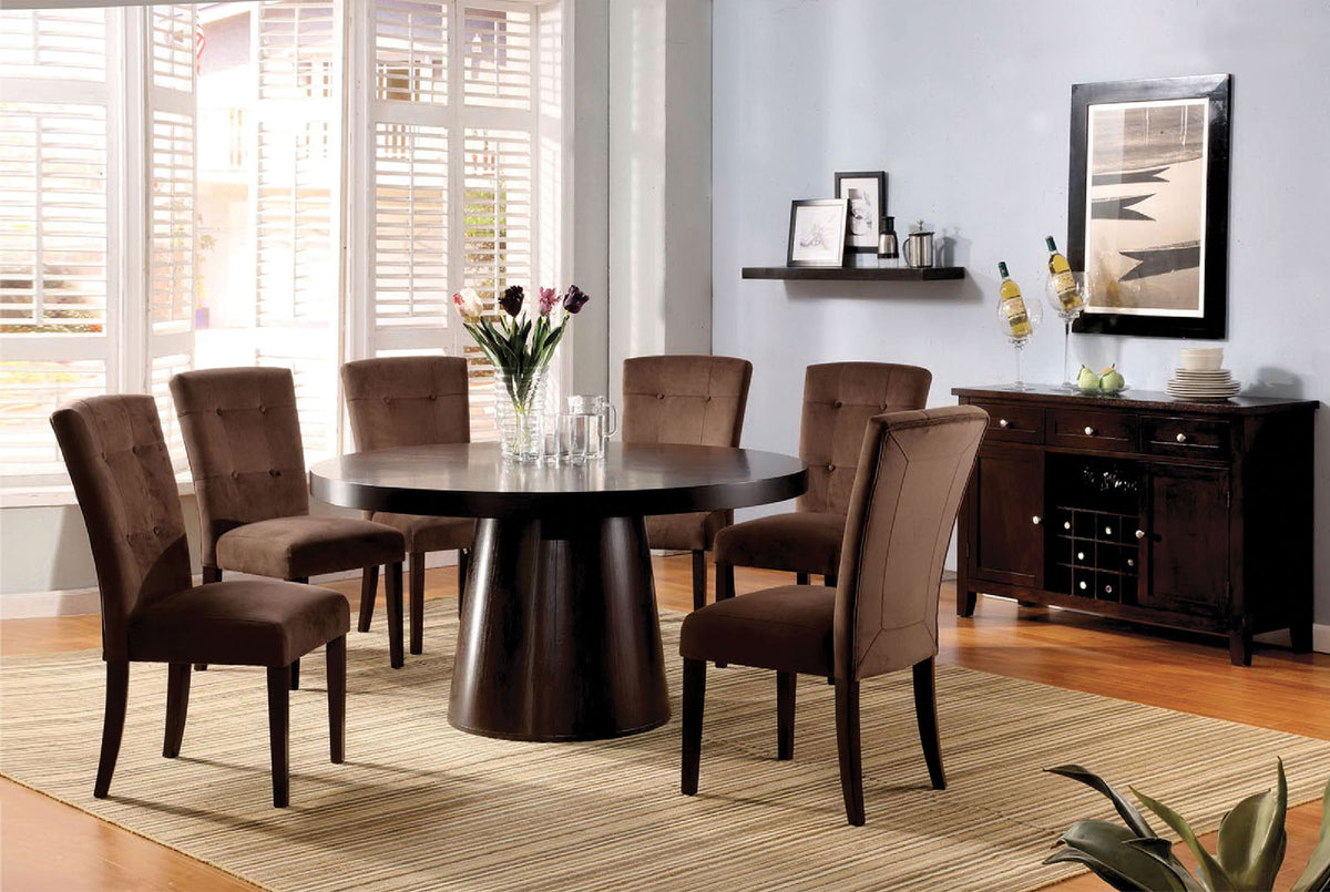 Havana Espresso Round Dining Table - Half Price Furniture