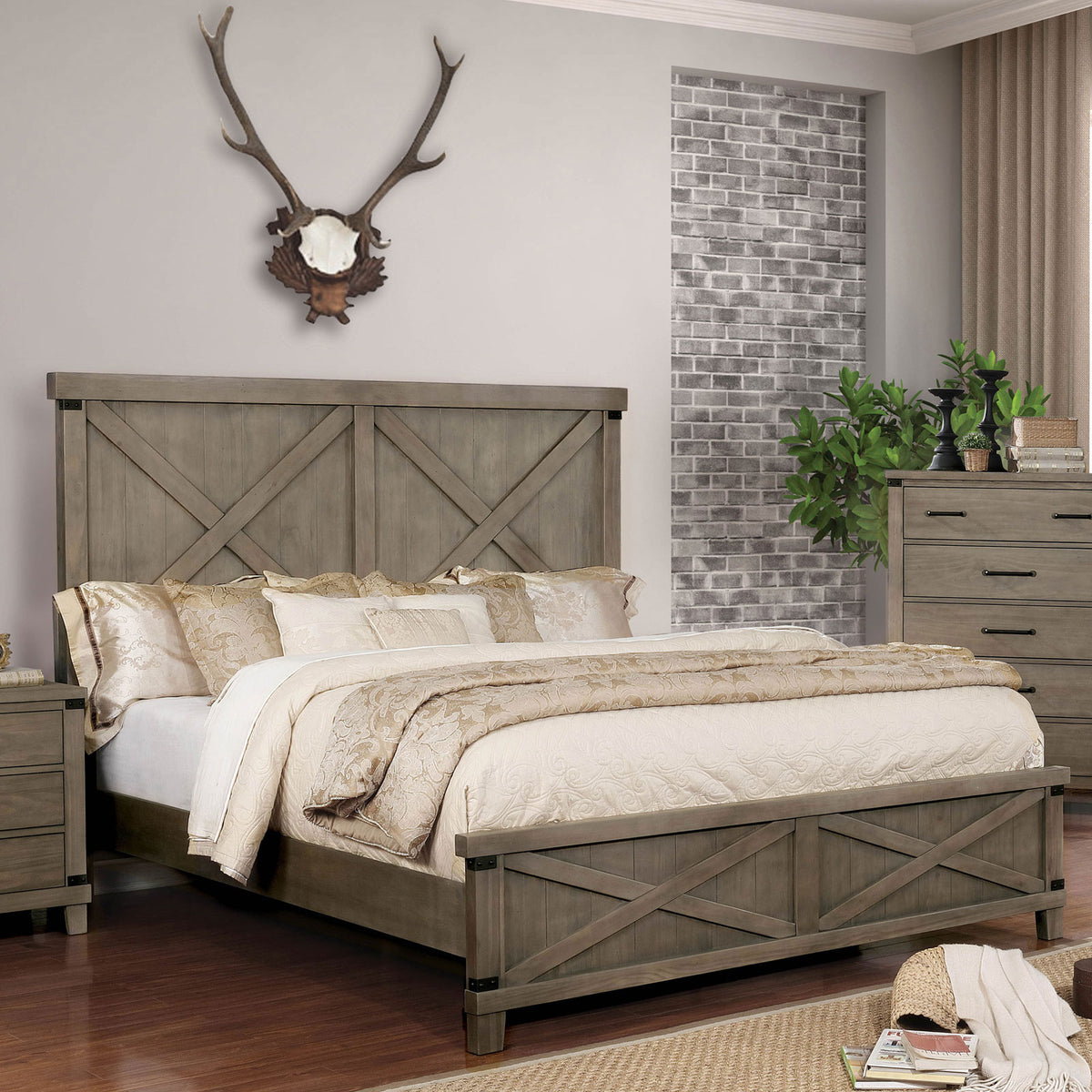 Bianca Dark Walnut Cal.King Bed - Half Price Furniture