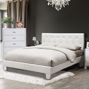 Velen White Cal.King Bed  Half Price Furniture