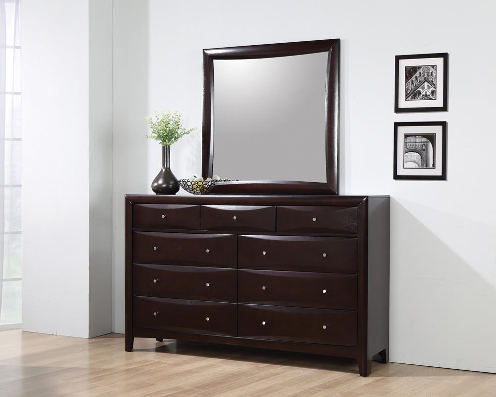 Phoenix Square Dresser Mirror Deep Cappuccino - Half Price Furniture