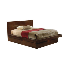 Jessica Eastern King Platform Bed with Rail Seating Cappuccino - Half Price Furniture