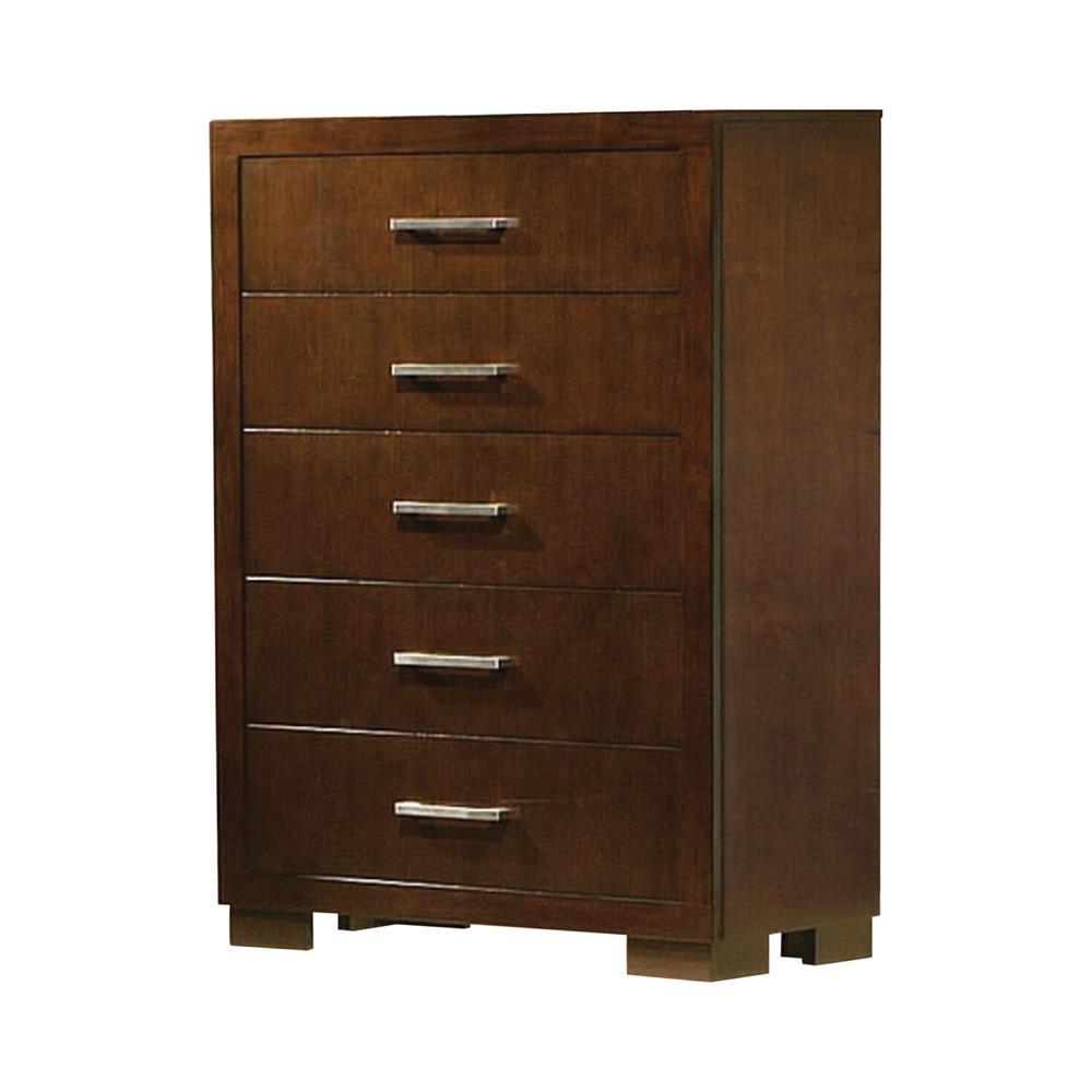 Jessica 5-drawer Chest Cappuccino - Half Price Furniture